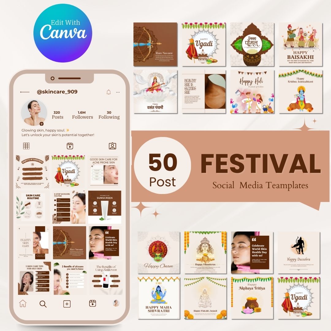 350 Skin Care Posts - Social Media Templates - Image 4