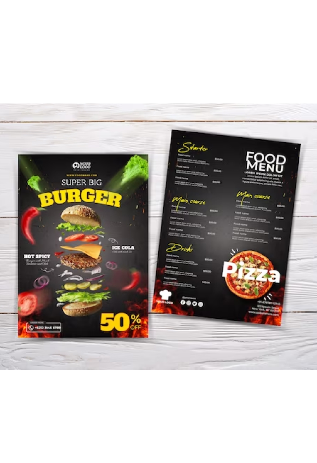 Restaurant Custom Menu Card - Image 3
