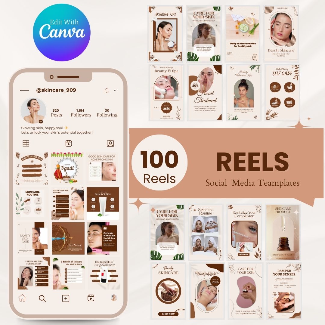 350 Skin Care Posts - Social Media Templates - Image 3