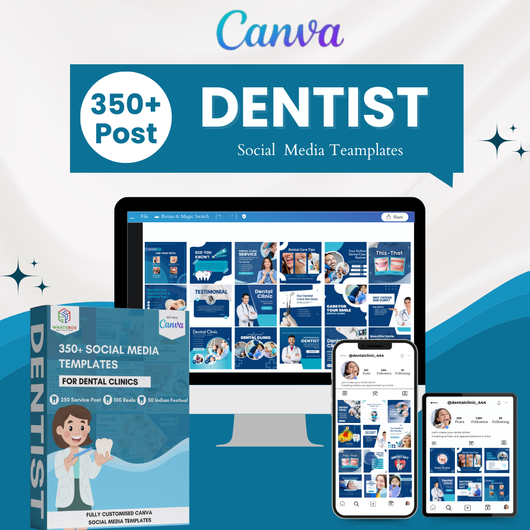 350+ Dentist Posts - Social Media Templates