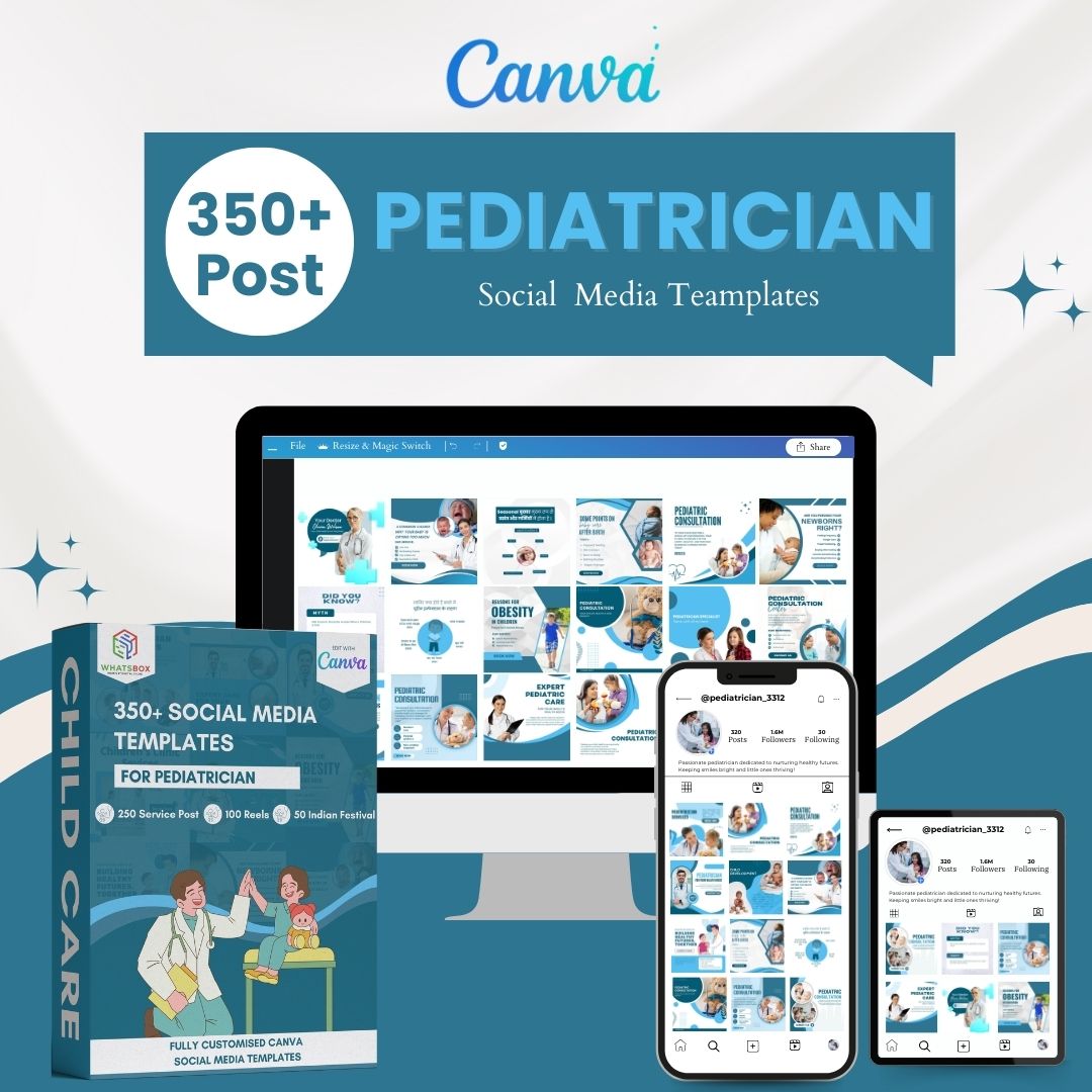 350 Pediatriation Posts - Social Media Templates