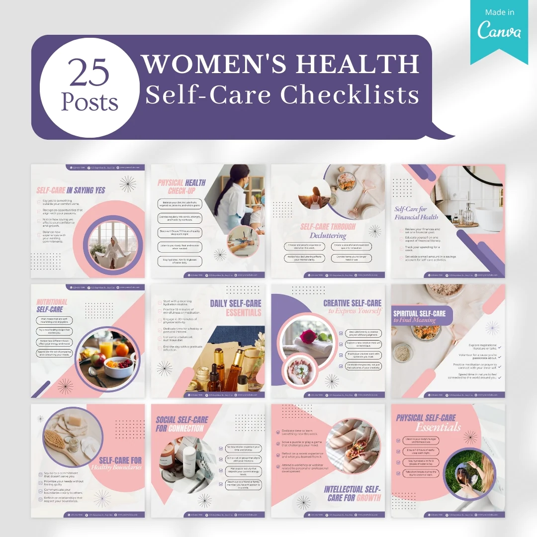 350+ Women's Health Posts - Social Media Templates - Image 3