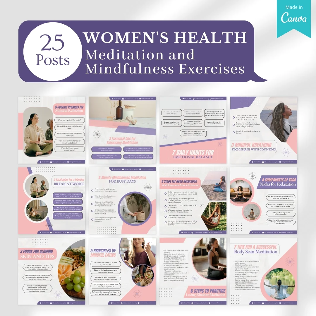350+ Women's Health Posts - Social Media Templates - Image 10