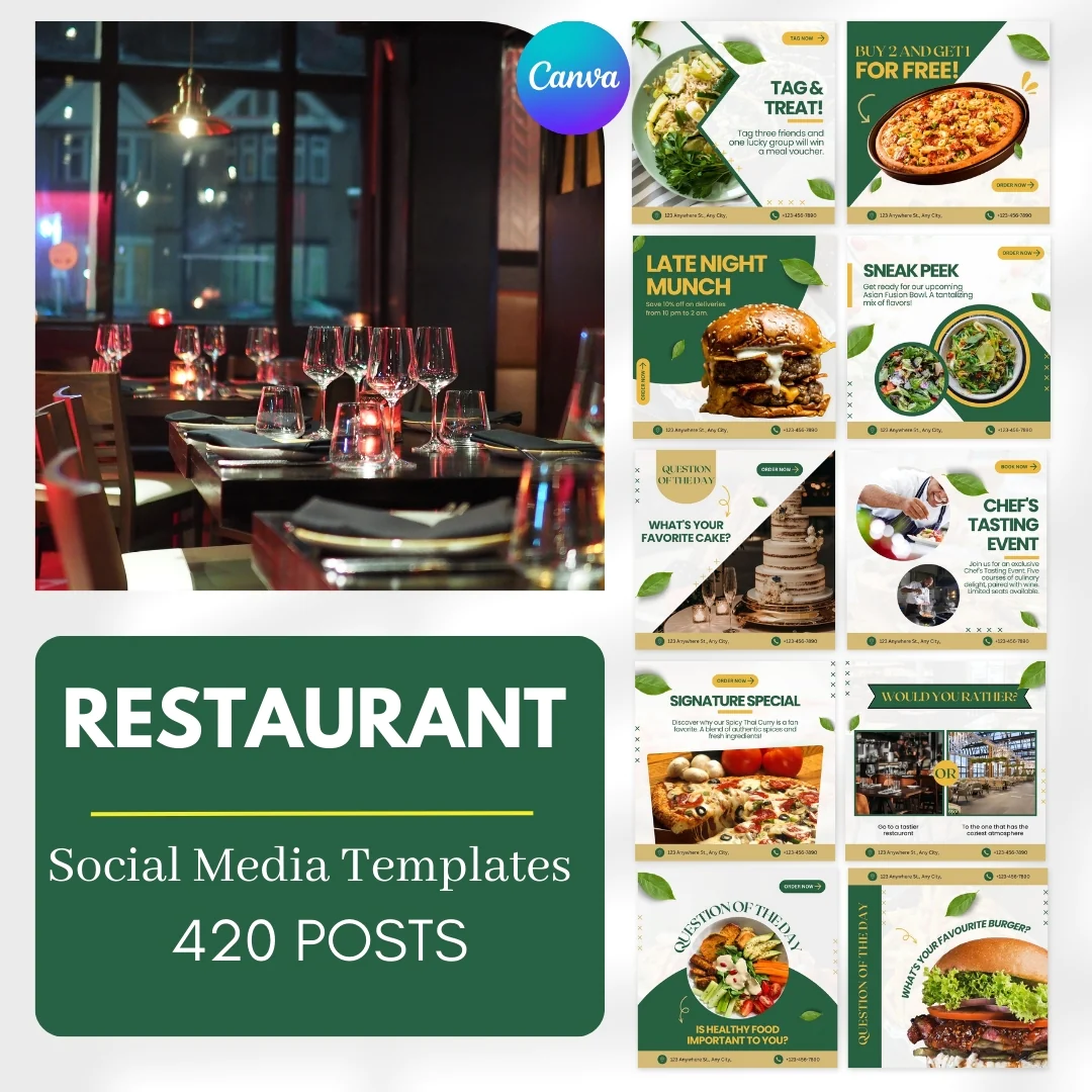 420 Restaurant Posts - Social Media Templates - Image 13