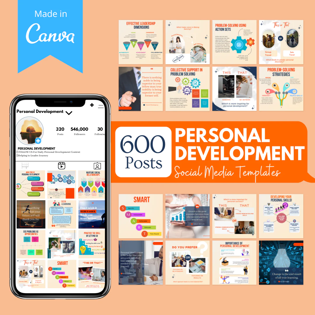 Personal Development Bundle -Social Media Templates - Image 2