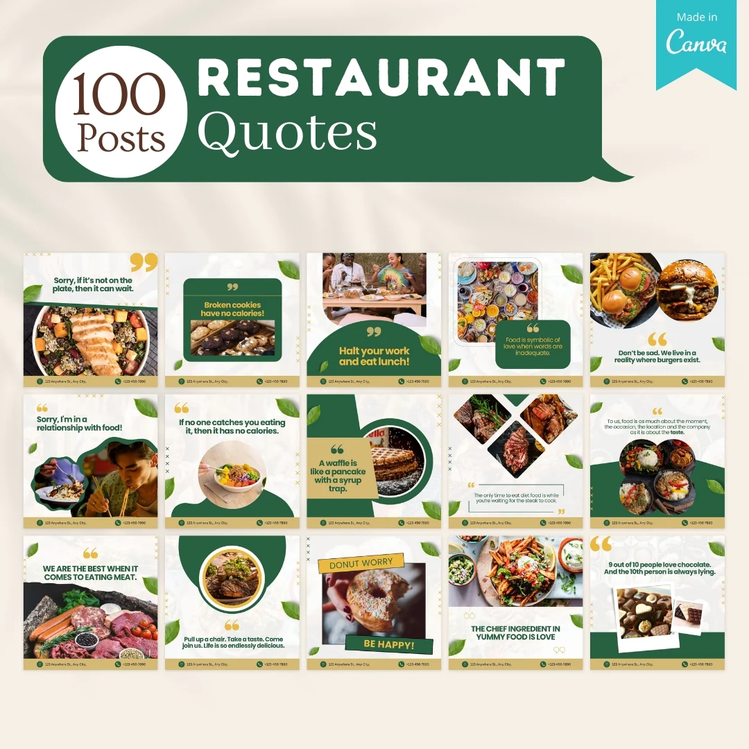 420 Restaurant Posts - Social Media Templates - Image 3