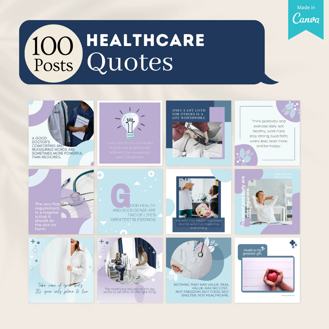 300 Healthcare Posts - Social Media Templates - Image 2