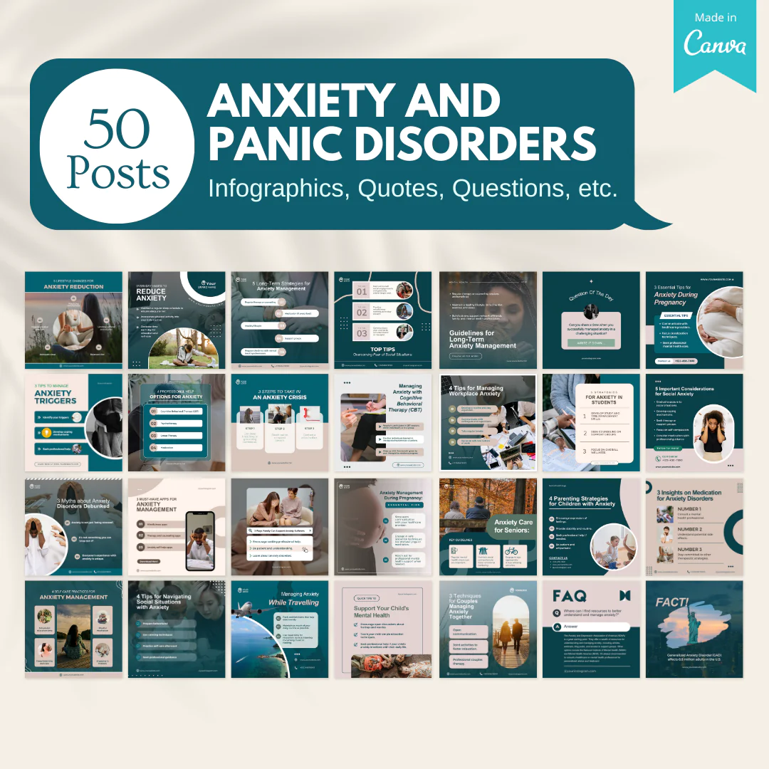 50 Anxiety And Panic Disorders - Social Media Templates - Image 2
