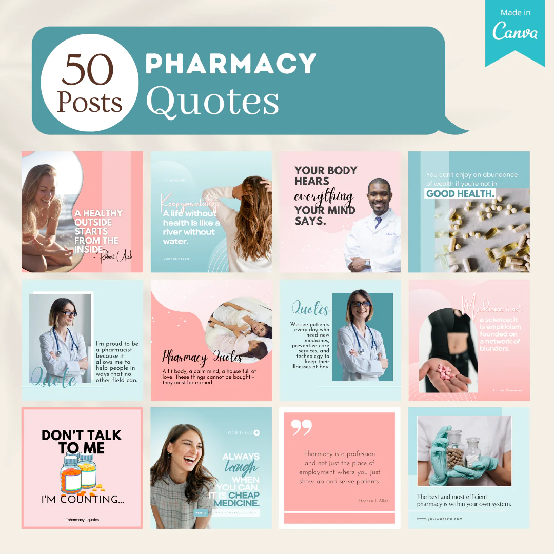 200 Pharmacy Posts - Social Media Templates - Image 2