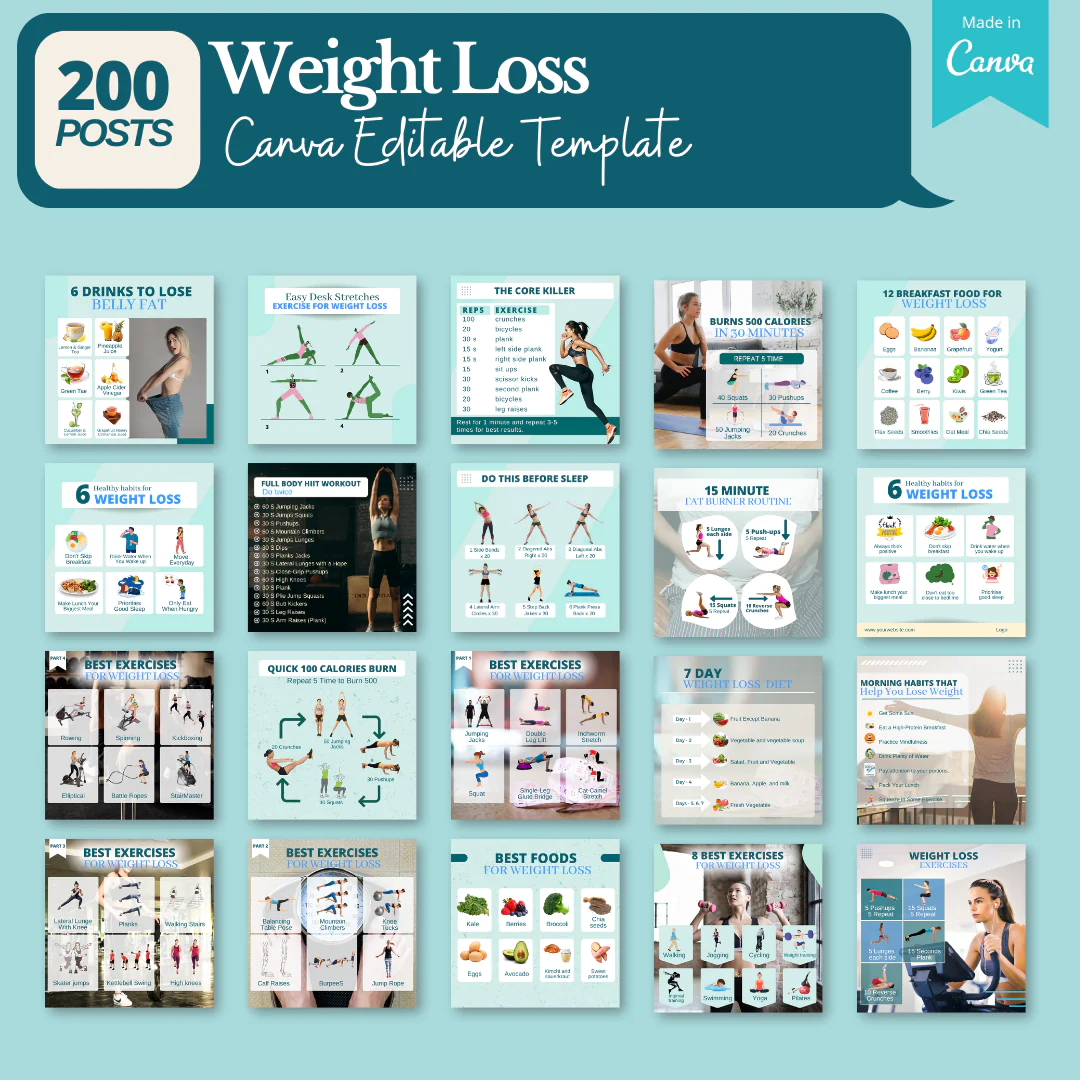 200 Weight Loss Templates - Social Media Templates - Image 2