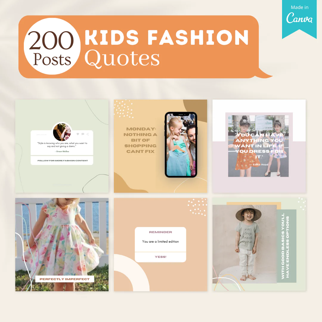 400 Kids Fashion Posts - Social Media Templates - Image 2
