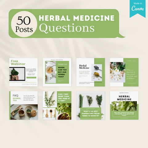 250 Herbal Medicine Posts - Social Media Templates - Image 6