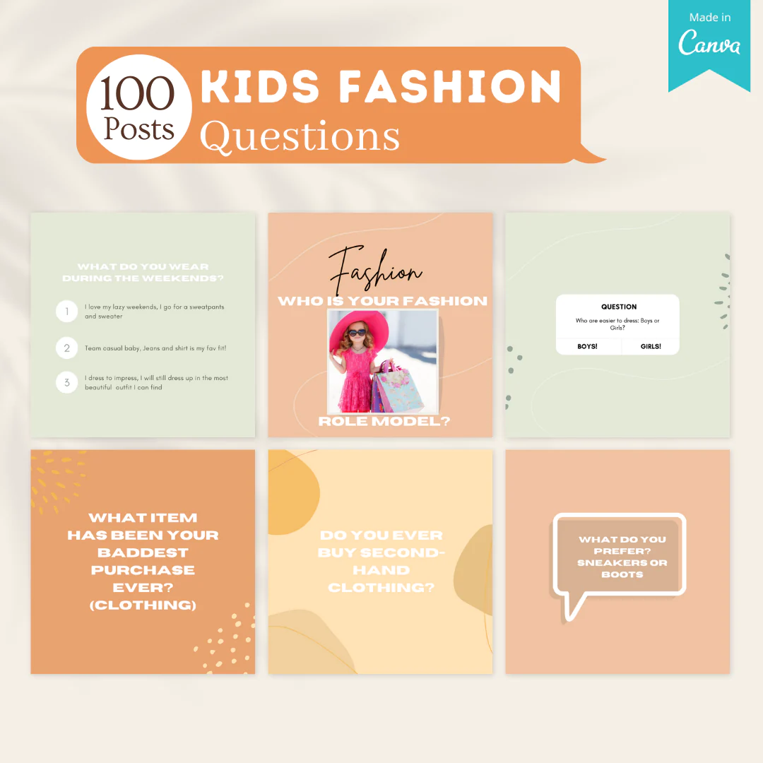 400 Kids Fashion Posts - Social Media Templates - Image 3