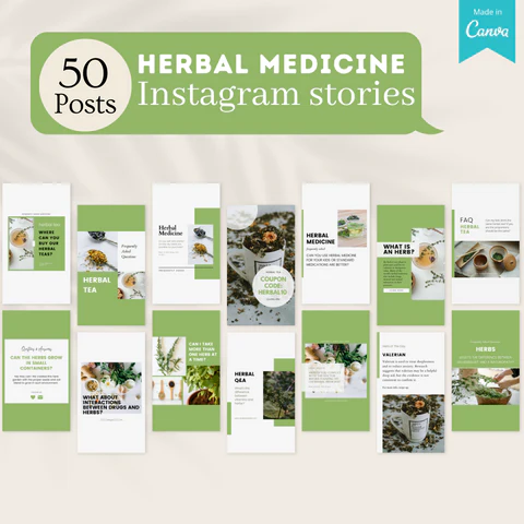 250 Herbal Medicine Posts - Social Media Templates - Image 5