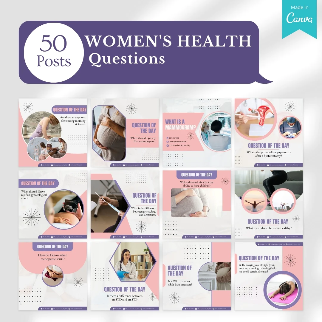 350+ Women's Health Posts - Social Media Templates - Image 7