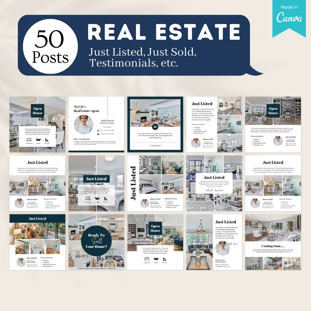 300 Real Estate Posts - Social Media Templates - Image 3
