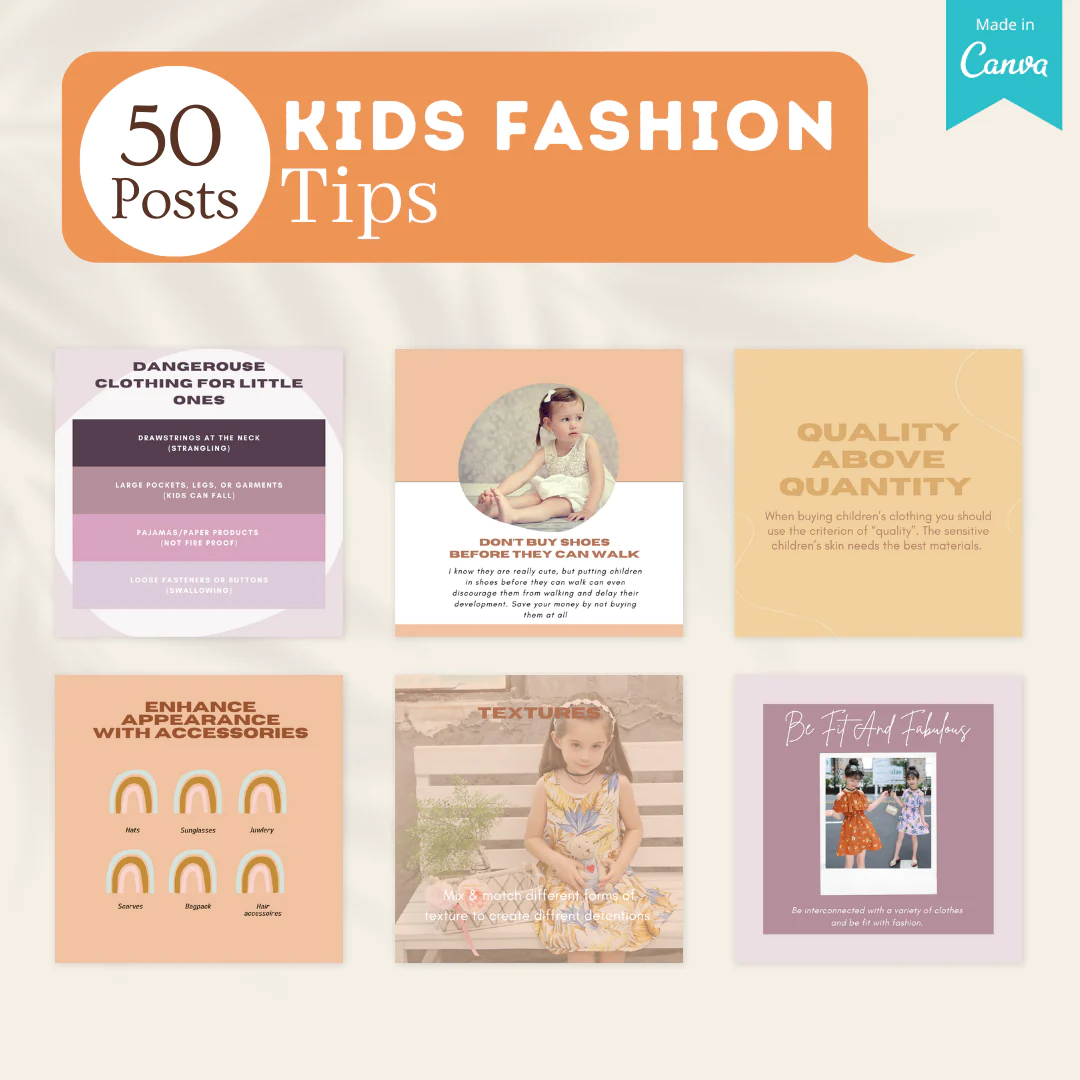 400 Kids Fashion Posts - Social Media Templates - Image 4