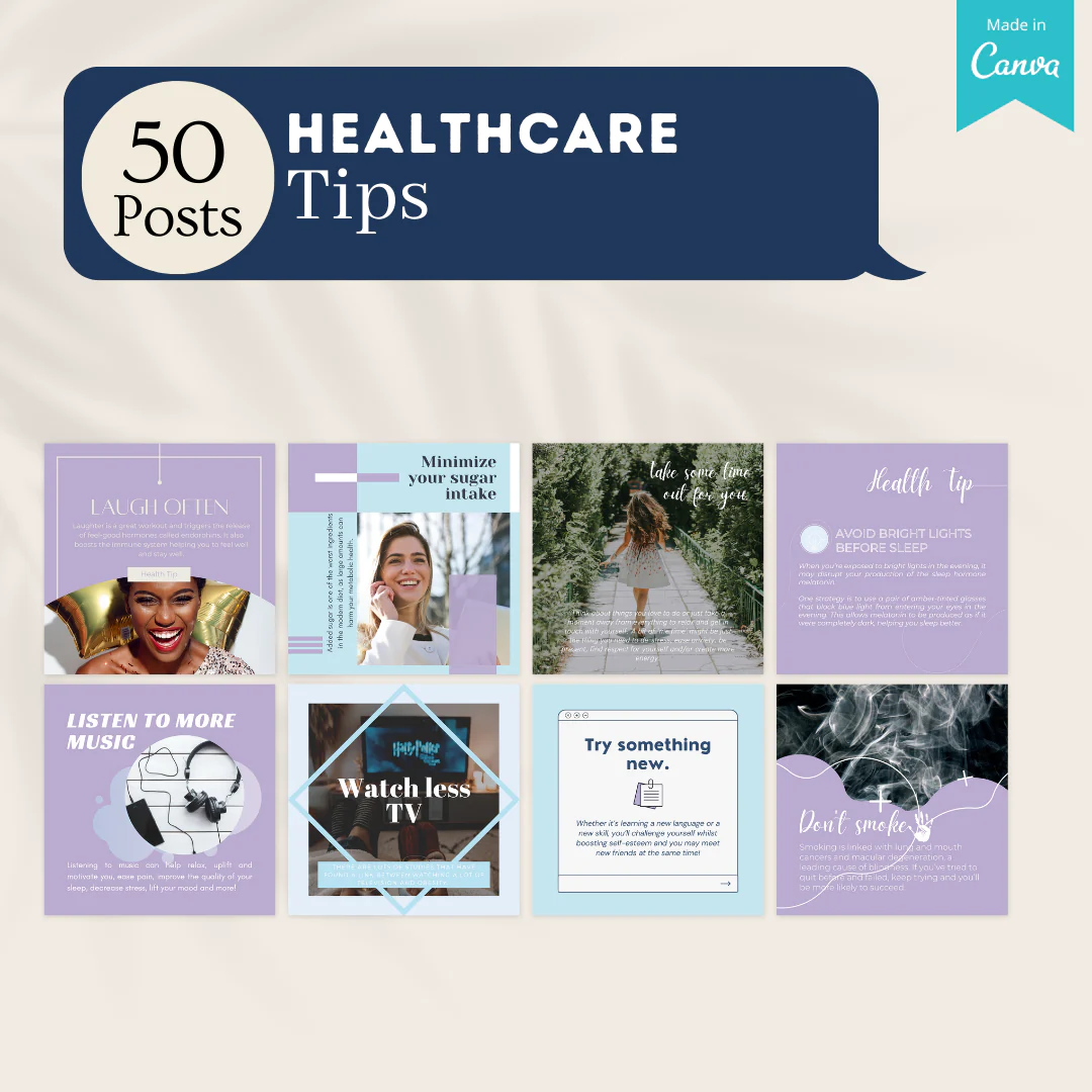 300 Healthcare Posts - Social Media Templates - Image 6