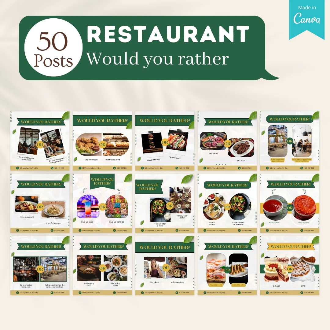 420 Restaurant Posts - Social Media Templates - Image 5