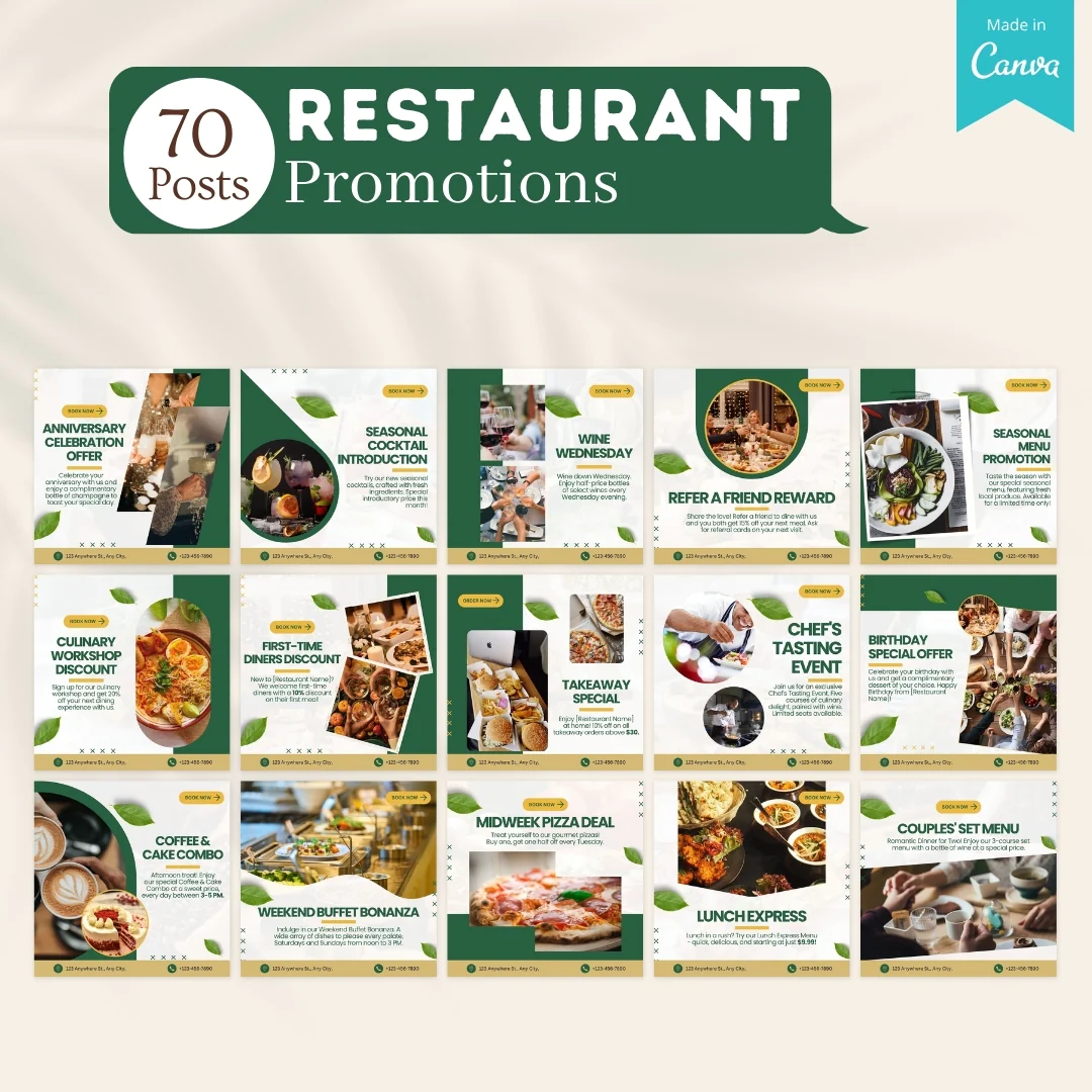 420 Restaurant Posts - Social Media Templates - Image 6