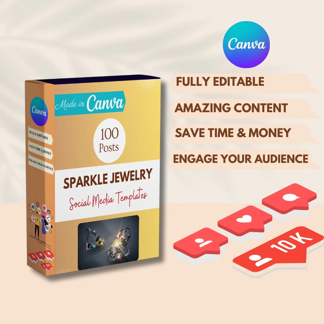 100 Sparkle Jewelry Posts - Canva Templates - Image 8