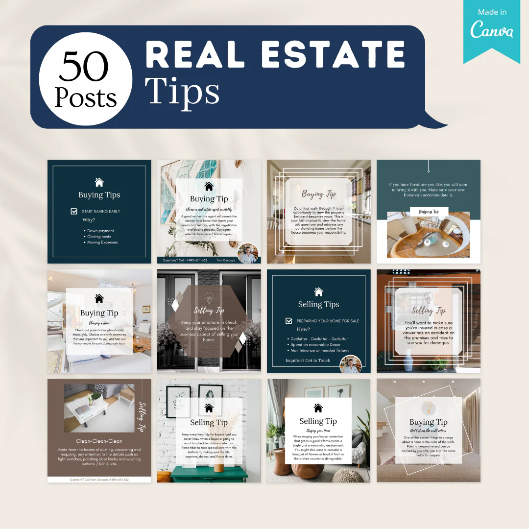 300 Real Estate Posts - Social Media Templates - Image 4