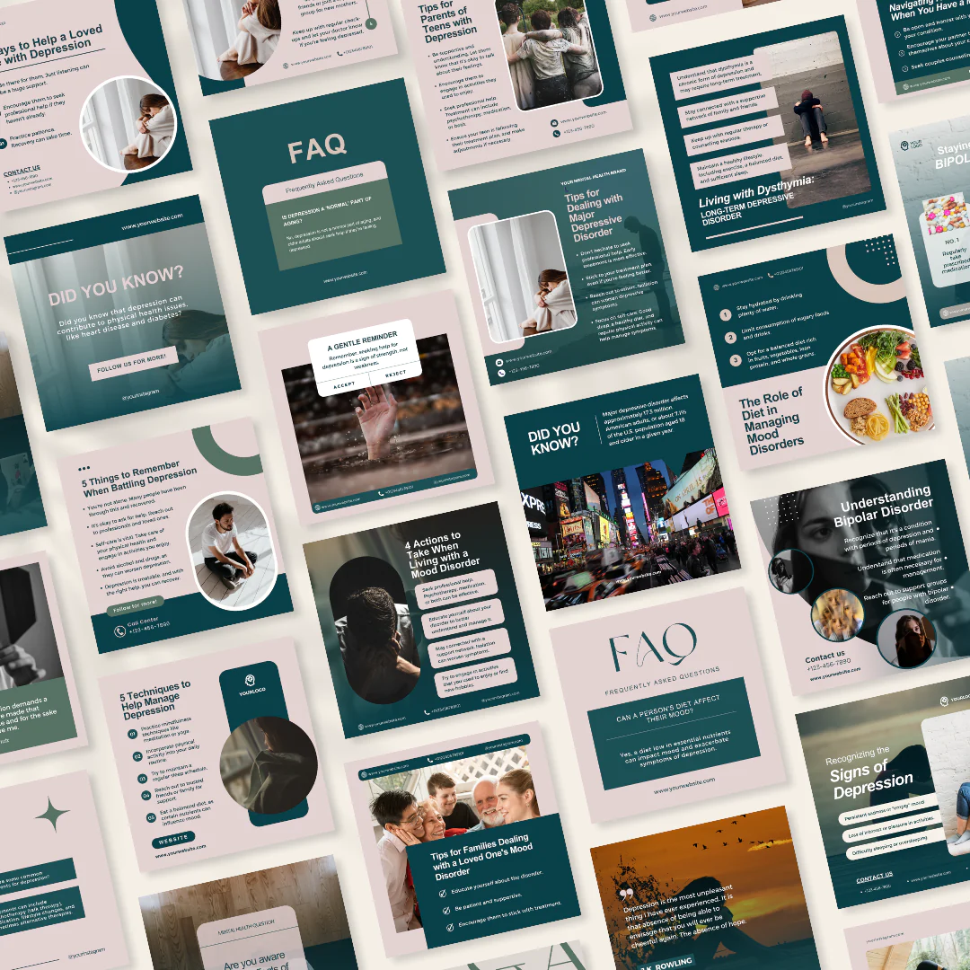 50 Depression And Mood Disorders - Social Media Templates - Image 5