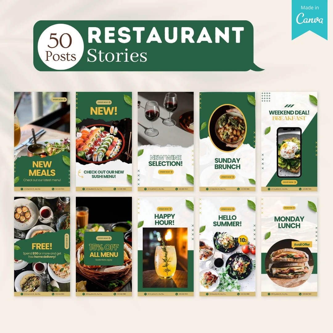 420 Restaurant Posts - Social Media Templates - Image 7