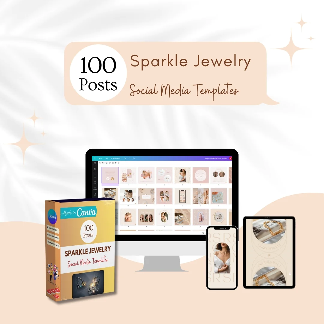 100 Sparkle Jewelry Posts - Canva Templates - Image 9