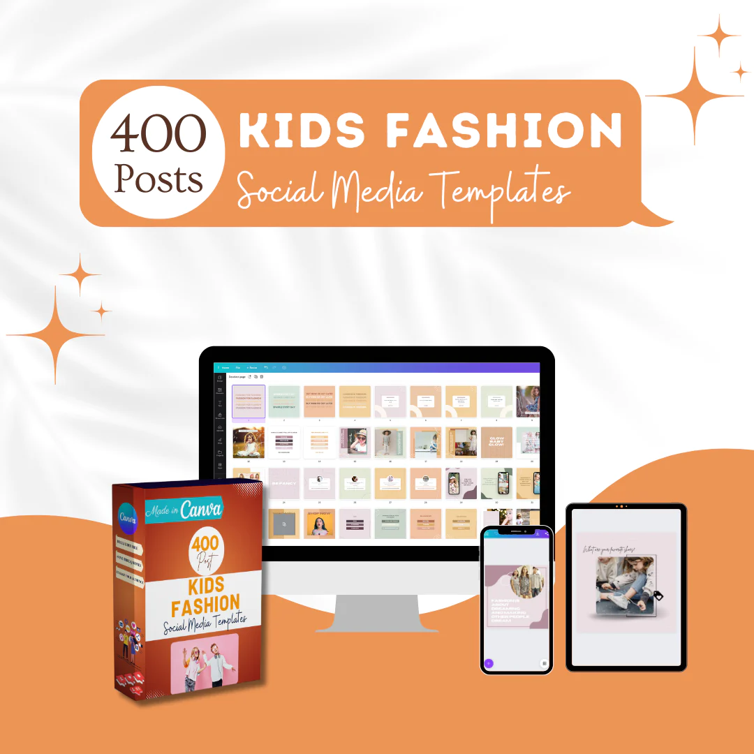 400 Kids Fashion Posts - Social Media Templates - Image 7