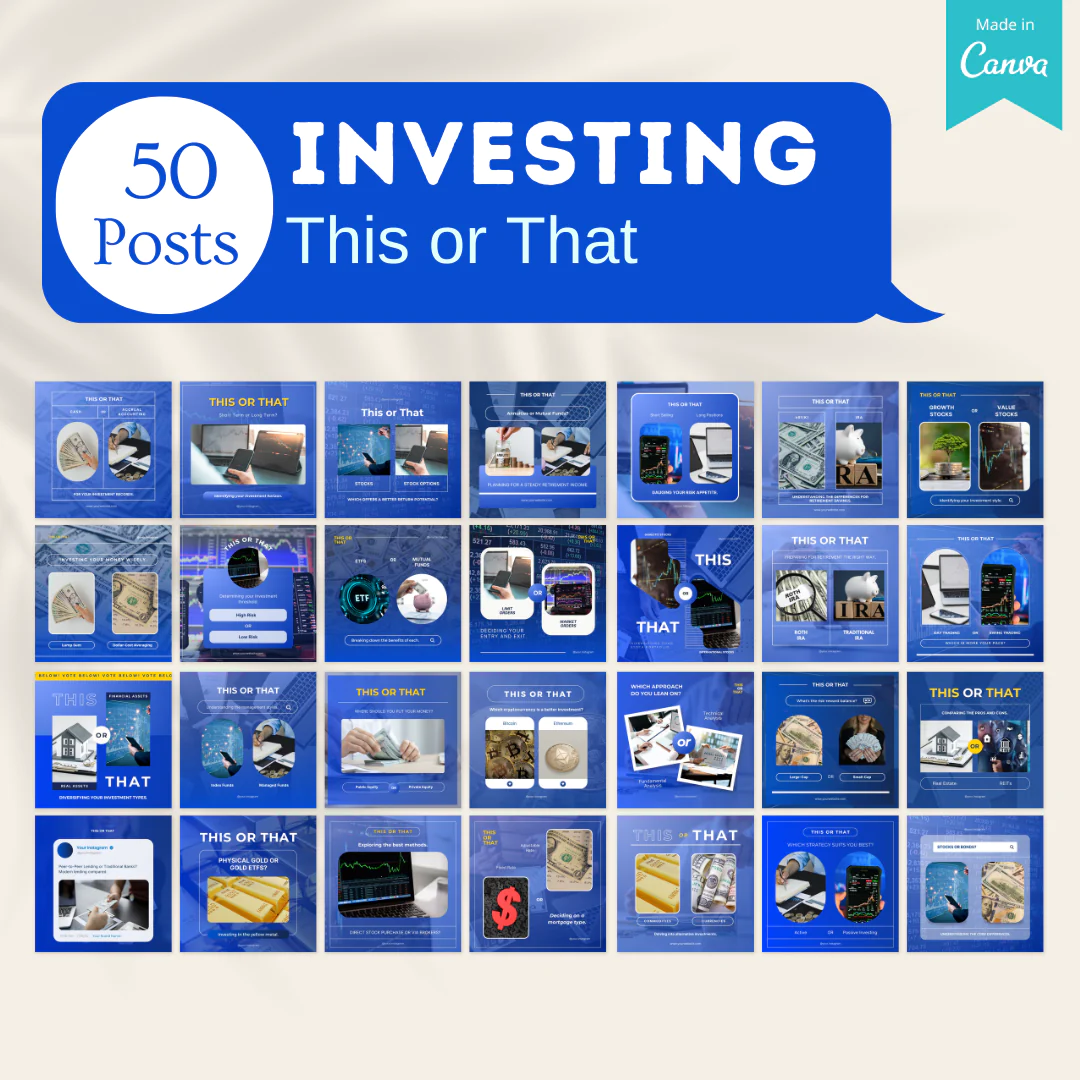 500 Investing Posts - Social Media Templates - Image 8
