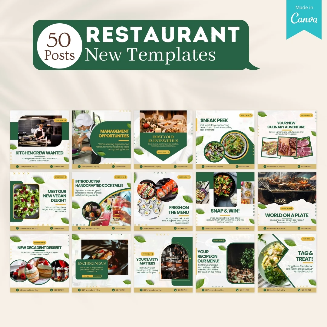 420 Restaurant Posts - Social Media Templates - Image 8