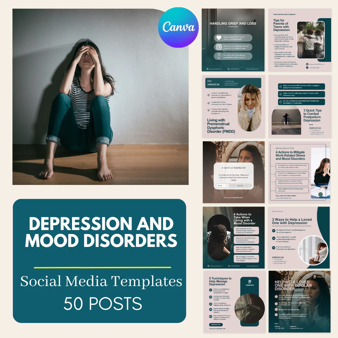 50 Depression And Mood Disorders - Social Media Templates - Image 6