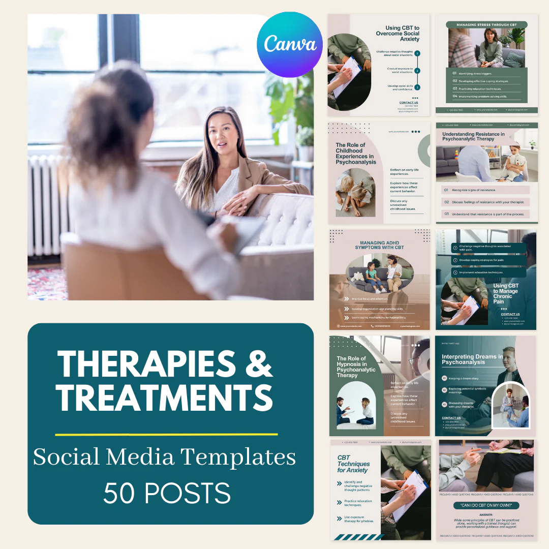 50 Therapies And Treatments Posts - Social Media Templates - Image 3