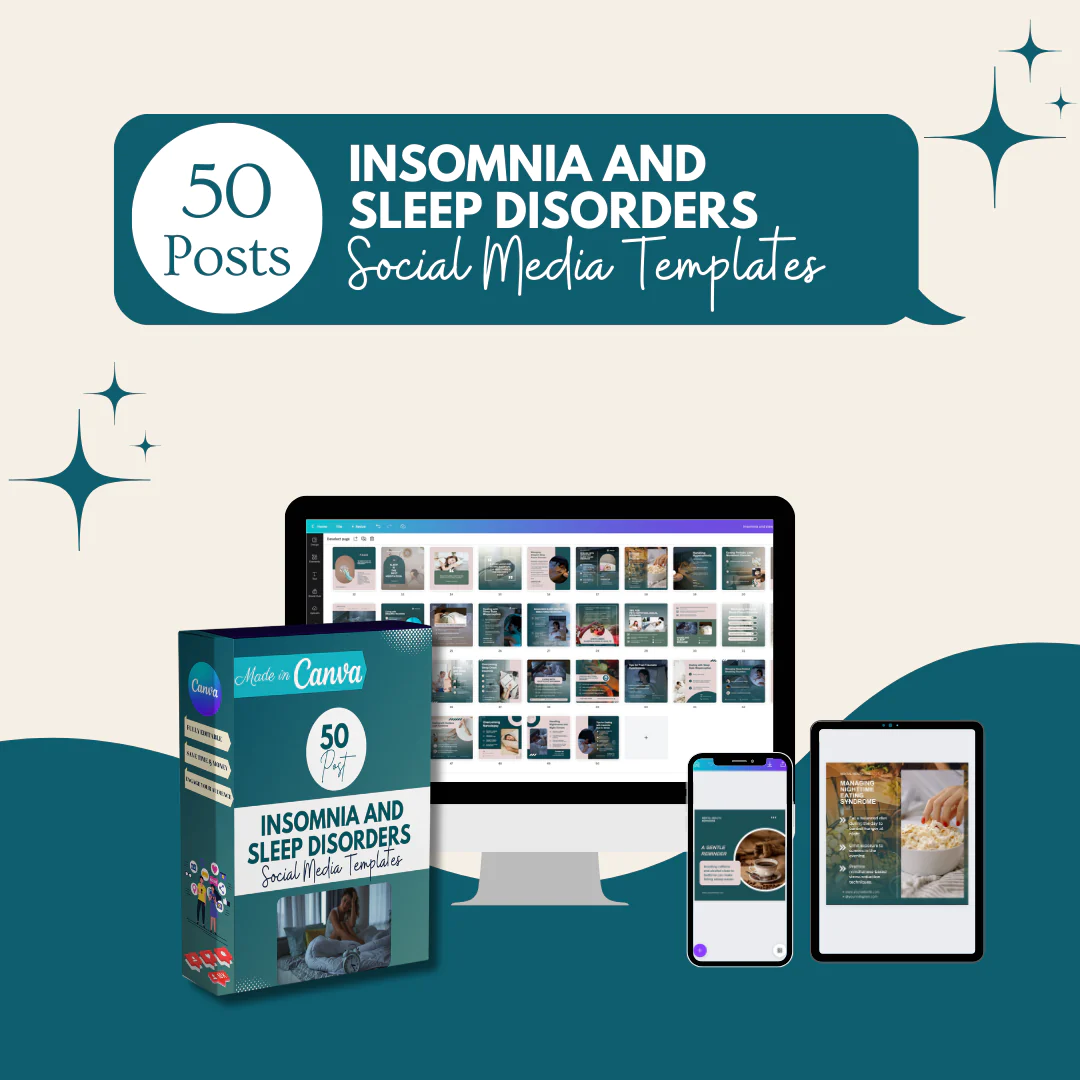 50 Insomnia And Sleep Disorders Posts - Social Media Templates - Image 5