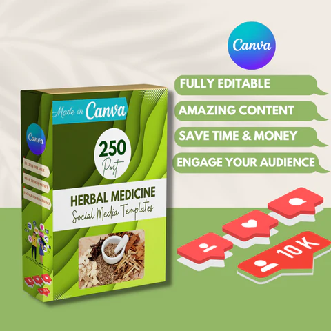 250 Herbal Medicine Posts - Social Media Templates - Image 8