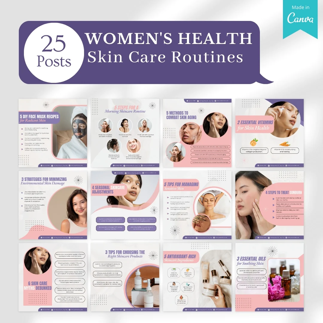350+ Women's Health Posts - Social Media Templates - Image 6